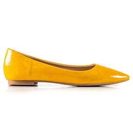 Encor Lakeret Ballerina In Spitz gul
