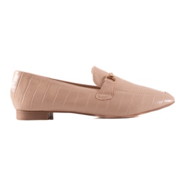 Encor Elegante Loafers med Eco -læder beige