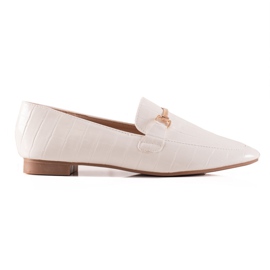 Encor Elegante Loafers med Eco -læder hvid