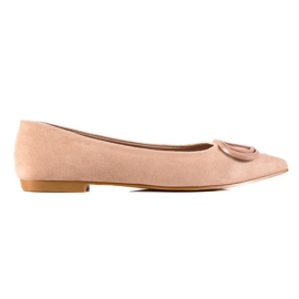 Seastar Ruskindsballerinaer med ornament beige