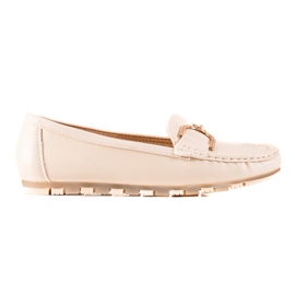 Seastar Beige loafers med øko -læder