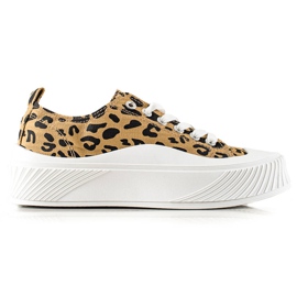 Seastar Moderigtige sneakers på en bred platform beige sort