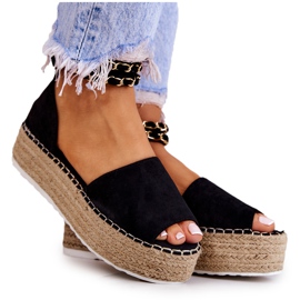 FB2 Espadrillesandaler på den sorte Jeannie-platform