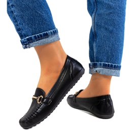 Sorte dame loafers fra Ilana