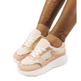 Pink Basemat sneakers til kvinder beige