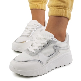 Hvide Basemat sneakers til kvinder sølv