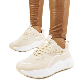 Nazaria beige sportssko gylden