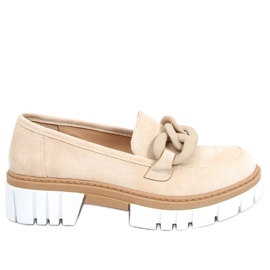 Dame loafers med Juni Beige kæde