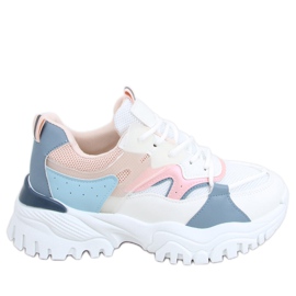 Vind Blå sneakers hvid flerfarvet