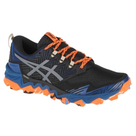 Asics Gel-FujiTrabuco 8 M 1011A668-400 sort blå orange grå