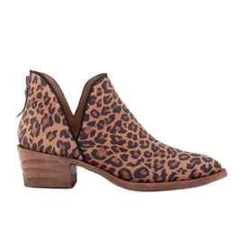 Marco Shoes Støvler i ægte læder med V-snit 1954B-634-1 brun