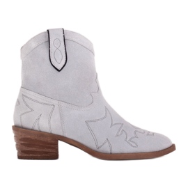 Marco Shoes Ruskinds cowboystøvler med dekorative syninger 2188B-1281-045-1 blå grå