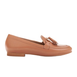 Marco Shoes Læder loafers med frynser 2199P-003-1 brun