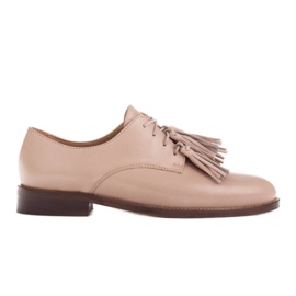 Marco Shoes Snøresko med frynser 2222P-1250-1 beige