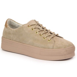 Sneakers på Filippo W PAW315 platform beige