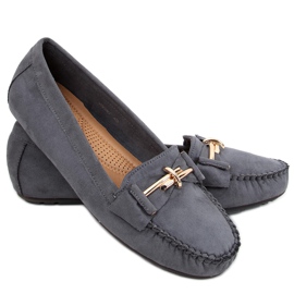 Lyset Gris dame loafers grå
