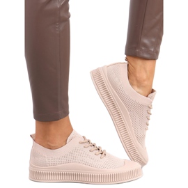 Posten Khaki damestrømpesneakers beige