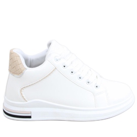 Sneakers på en skjult kile Izumi WHITE / BEIGE hvid