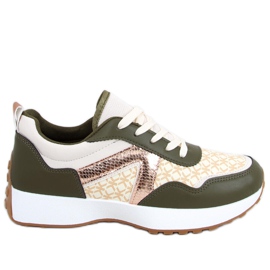 Akira grønne trænere beige