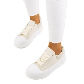 Beige sneakers på Venancia platformen