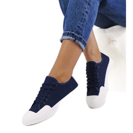 Rivas marineblå damesneakers