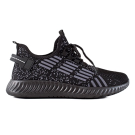 TRENDI Bundne lette sneakers sort