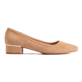Goodin Klassiske pumps med lave hæle beige