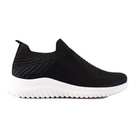 TRENDI Komfortable slip-on sko sort