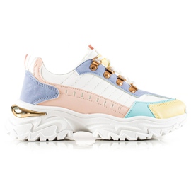 TRENDI Stilfulde farverige sneakers hvid flerfarvet