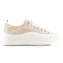 Seastar Beige sneakers på platformen