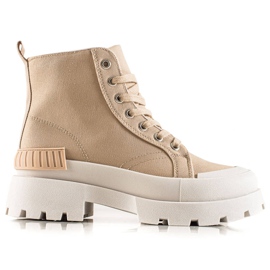 Seastar Høje sneakers på platformen beige