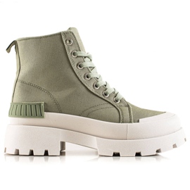 Seastar Moderigtige høje sneakers på platformen grøn