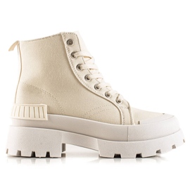 Seastar Moderigtige høje sneakers på platformen beige