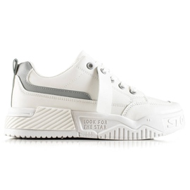 TRENDI Sneakers med Eco Leather Fashion hvid