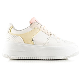 TRENDI Farverige moderigtige sneakers hvid flerfarvet