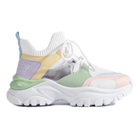 Farverige slip-on sneakers hvid