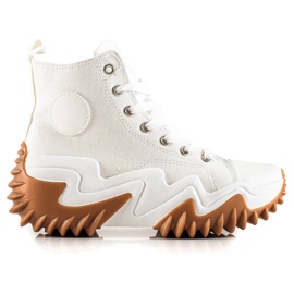 TRENDI Hvide mode sneakers