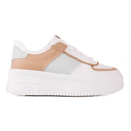 TRENDI Moderigtige sneakers på en bred platform flerfarvet