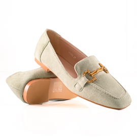 Lovit Stilrene loafers i ruskind grøn