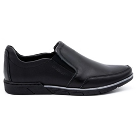 Polbut Sorte herre slip on 2115 lædersko