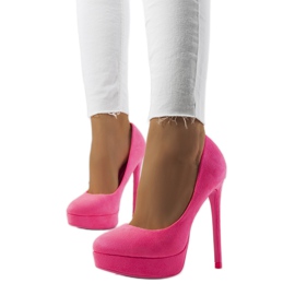 Pink neon pumps på en Lorine stilethæl lyserød