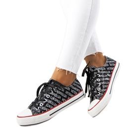 Black Ellis damesneakers sort