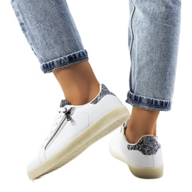 Hvide Caldwell led sneakers sølv