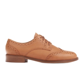 Marco Shoes Sko med dekorativ perforering brun