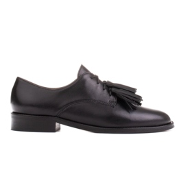 Marco Shoes Snøresko med frynser sort