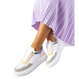 Hvid Selma Blå damesneakers