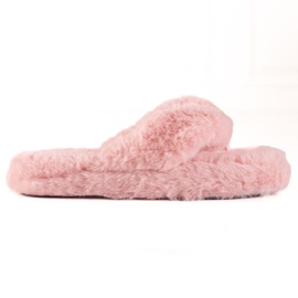 TRENDI Pelsflip-flops lyserød