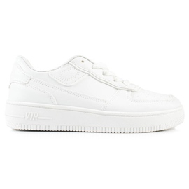 TRENDI Klassiske sneakers på platformen hvid
