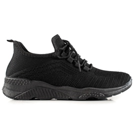 SUPER COOL Moderigtige tekstilsneakers sort