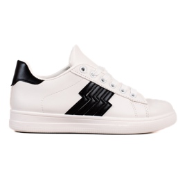 TRENDI Sneakers med sort indsats hvid